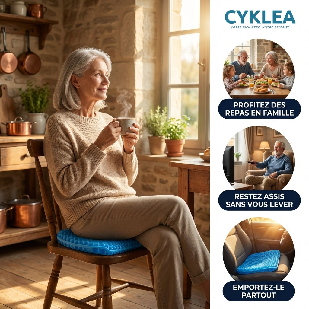 ConfortGel™ - Le coussin qui soulage les douleurs assise