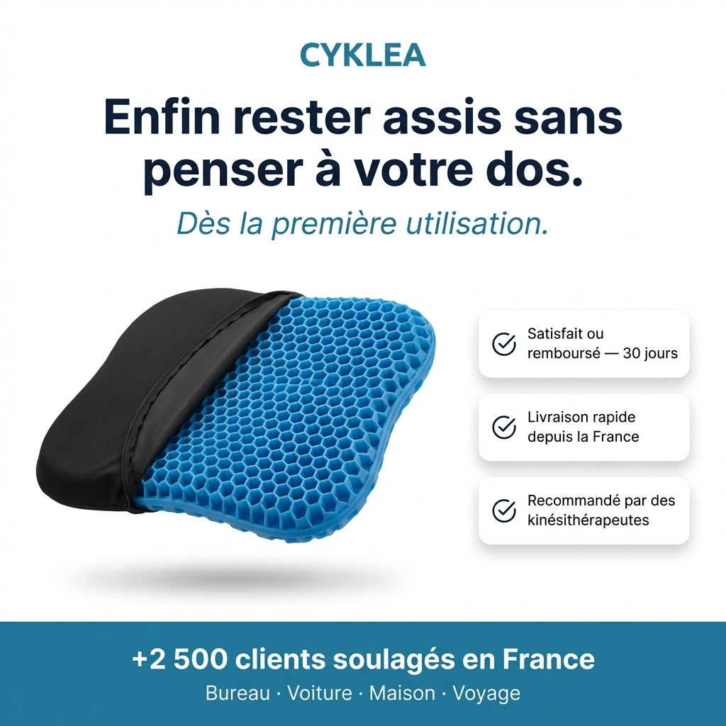 ConfortGel™ - Le coussin qui soulage les douleurs assise
